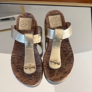 Tory Burch Metallic Gold Sandals